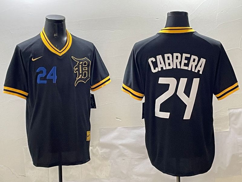 Men Detroit Tigers #24 Cabrera Black Gold Game 2025 Nike MLB Jersey style 2->detroit tigers->MLB Jersey
